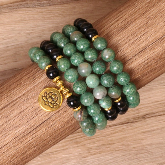 Zen Lotus Mala Bracelet – 108 Beads of Balance & Peace | Zen Ara Grove