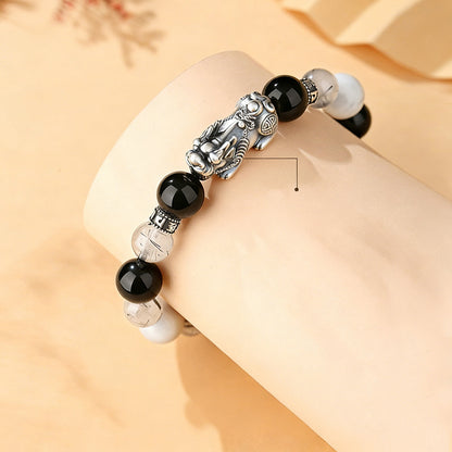 999 Sterling Silver Adjustable Pixiu Couple Bracelet – Blessing of Wealth and Togetherness | Zen Ara Grove