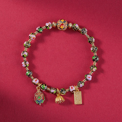 Handcrafted Cloisonné Filigree Enamel Beads Bracelet | Zen Ara Grove