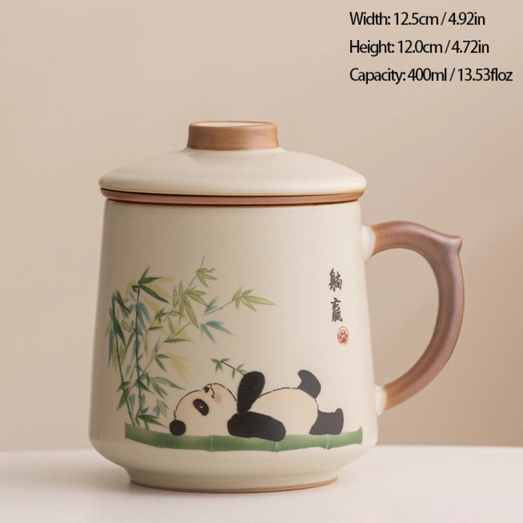 Ru Kiln Glaze Ceramic Teacup – Animal & Nature Motifs, Symbol of Harmony and Good Fortune | Zen Ara Grove