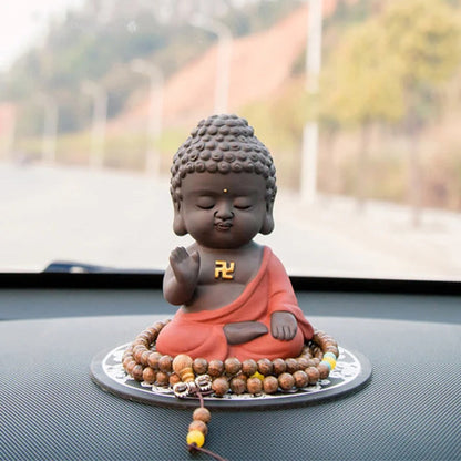 Purple Clay & Ceramic Meditating Buddha Statue – Elegant and Lifelike | Zen Ara Grove