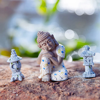 Buddha Stones Meditating Zen Buddha Serenity Resin Statue Figurine Home Decoration| Zen Ara Grove