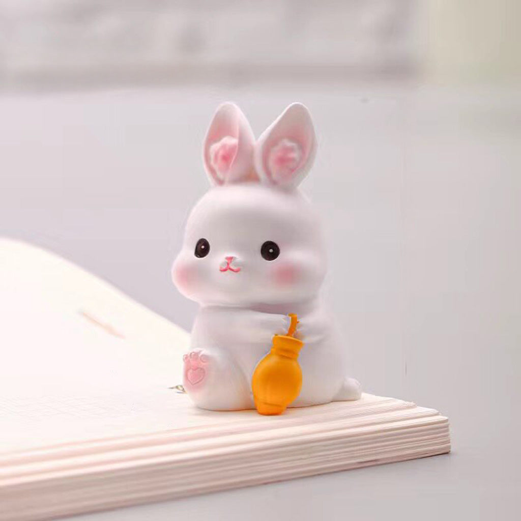 Easter Kawaii Bunny Figurine Set – Symbol of Hope & Renewal | Zen Ara Grove
