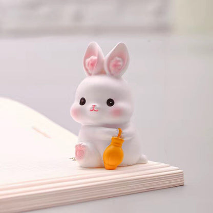 Easter Kawaii Bunny Figurine Set – Symbol of Hope & Renewal | Zen Ara Grove