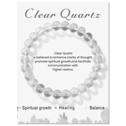 Crystal Beaded Bracelet with Elastic Cord – Handmade Design | Zen Ara Grove