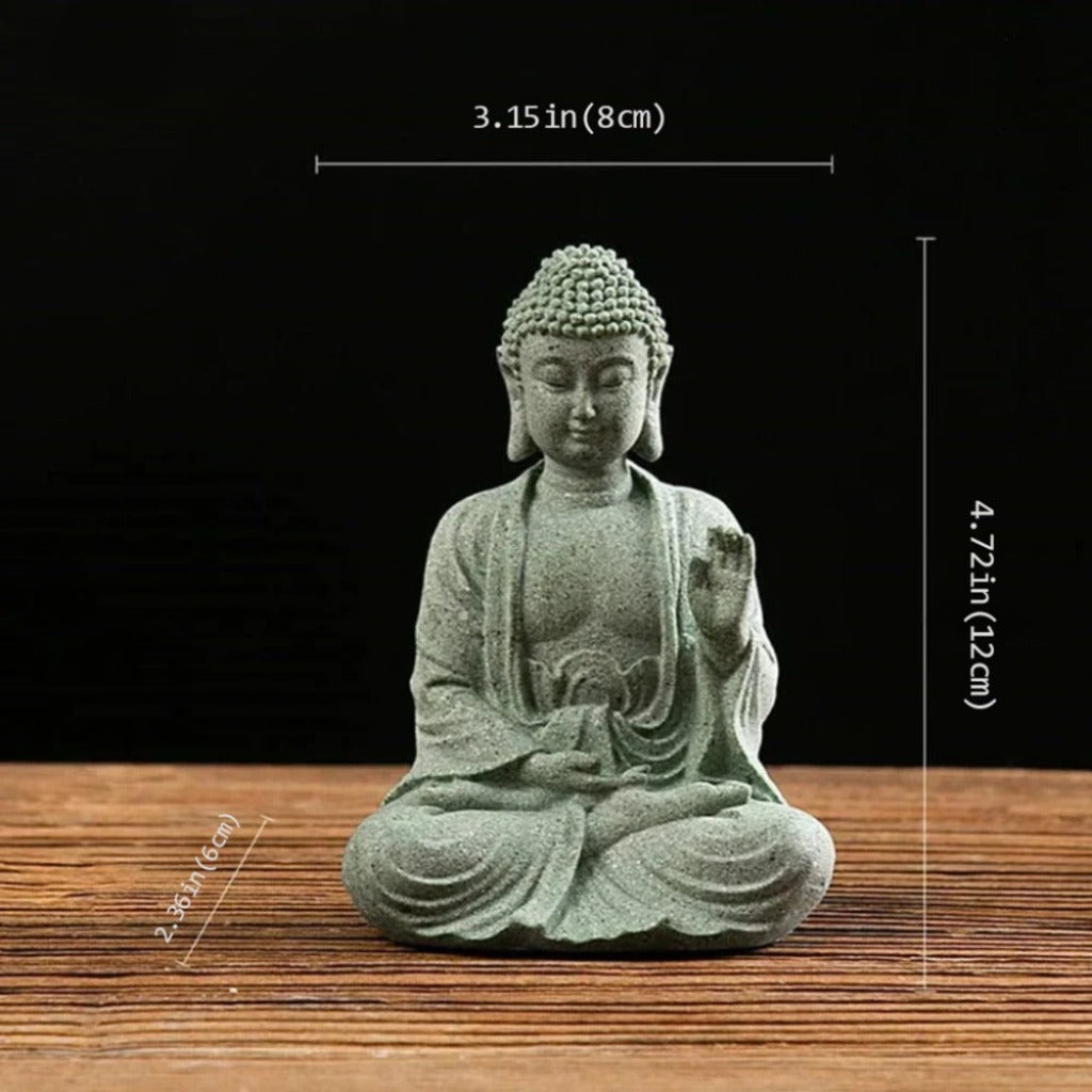Qing Sandstone Buddha Statue for Zen Space | Zen Ara Grove