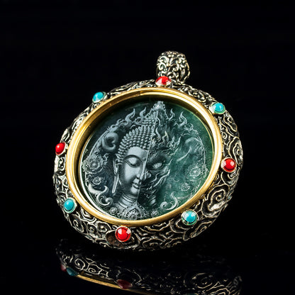 High-Ice Jade Rotating Guardian Pendant | Zen Ara Grove