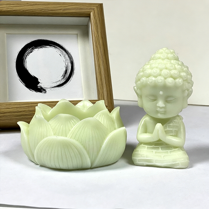 Night-Glow Lotus Buddha Statue – Bringing Light, Protection & Good Energy at Night | Zen Ara Grove