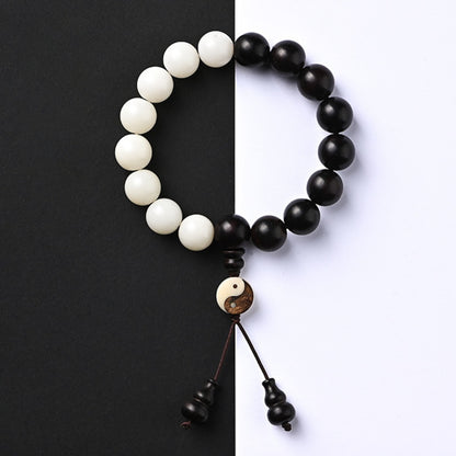 Zen Yin-Yang Bodhi Ebony Beads Bracelet – Balance & Protection | Zen Ara Grove