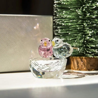 Crystal Glass Birds Returning Home Figurine – Wherever You Are Is Home | Zen Ara Grove