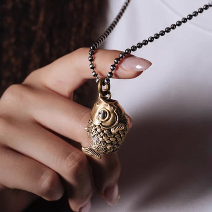 Lucky Koi Fish Pendant – Articulated Moving Tail for Stress Relief | Zen Ara Grove