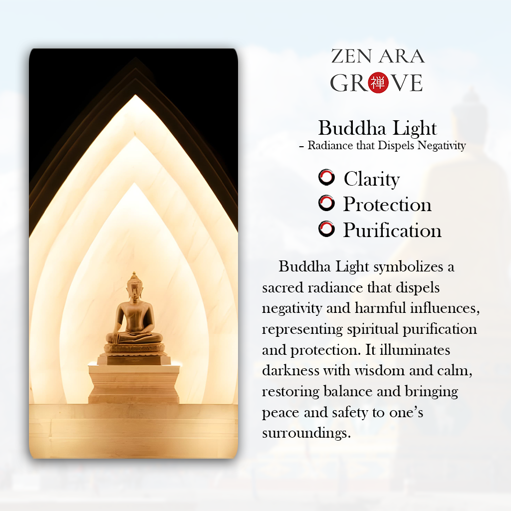 Night-Glow Lotus Buddha Statue – Bringing Light, Protection & Good Energy at Night | Zen Ara Grove
