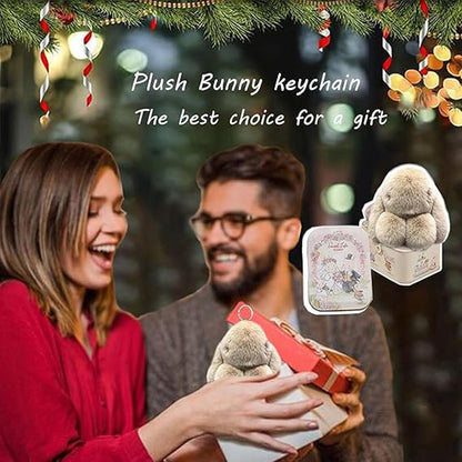 Fluffy Bunny Keychain – Symbol of Warm Blessing | Zen Ara Grove