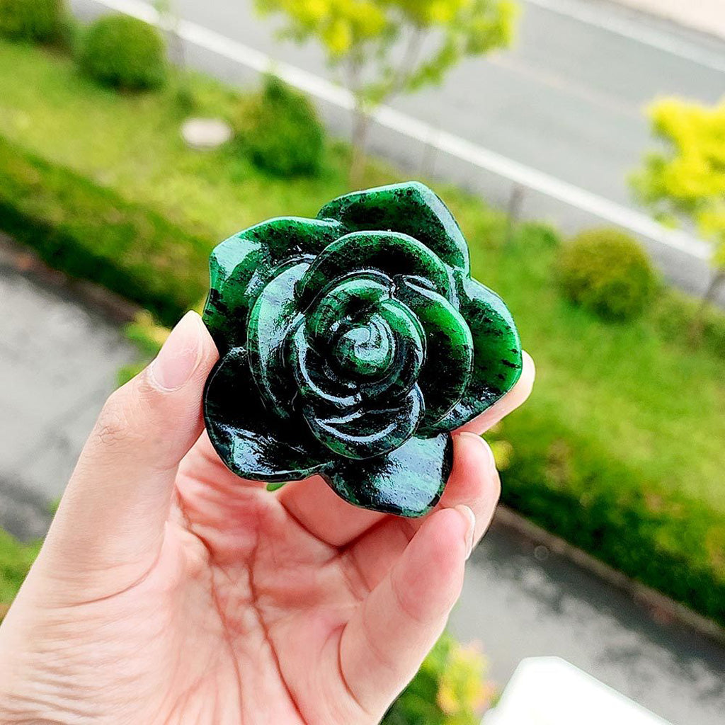 Natural Crystal Rose Ornament – Elegance in Motion, Beauty You Can Hold | Zen Ara Grove