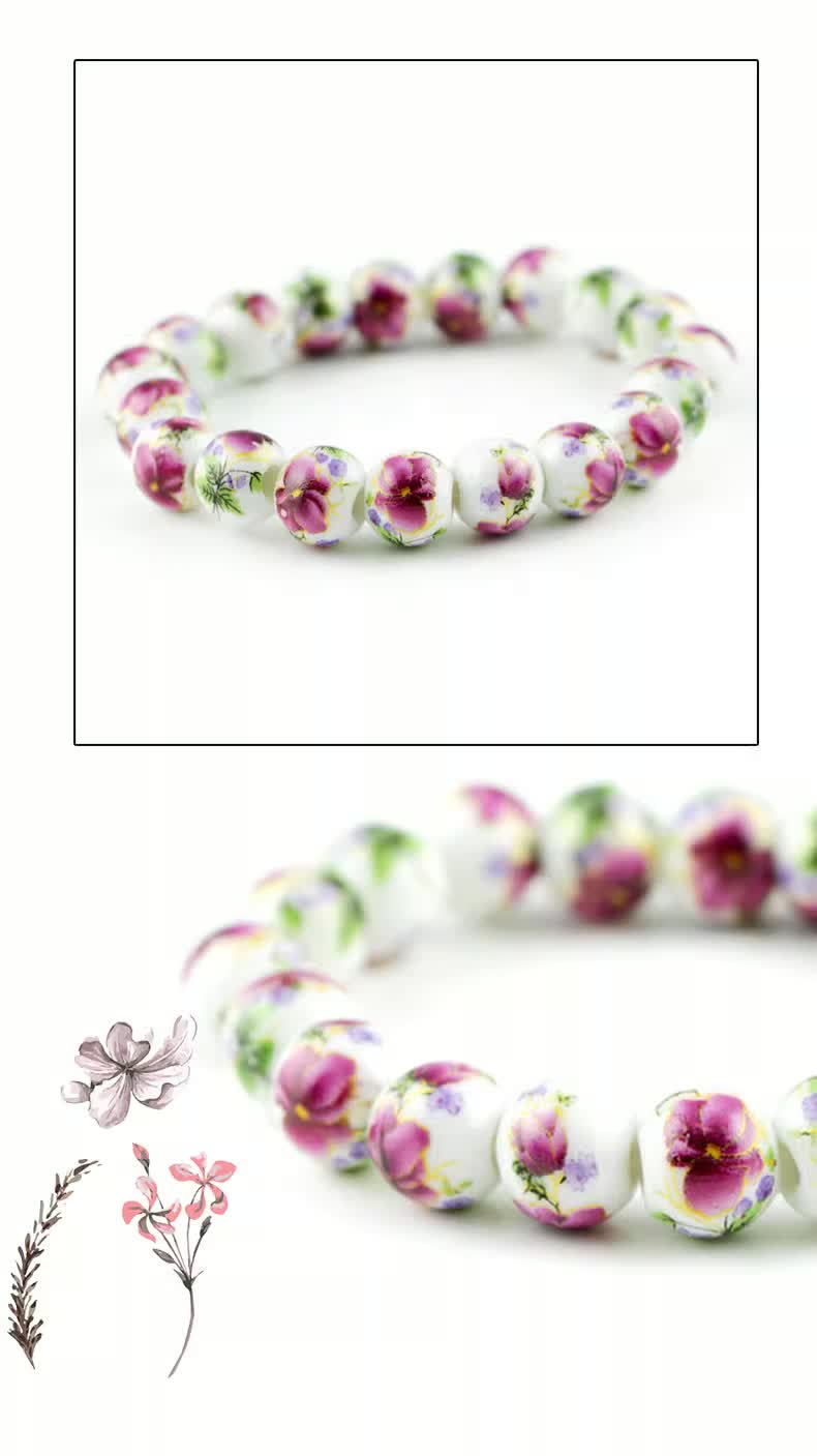 TODAY ONLY! Adjustable Ceramic Bracelet｜Soft Glow & Floral Patterns