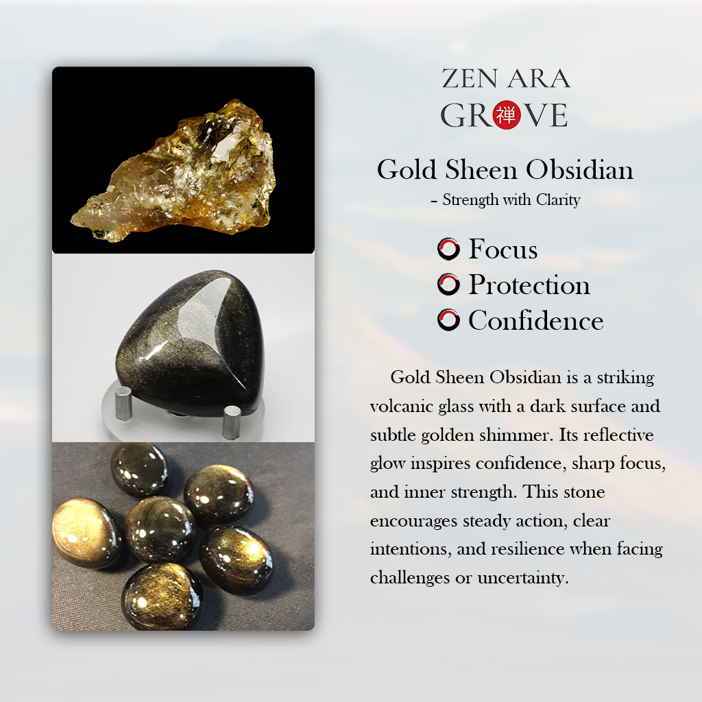 Golden & Silver Obsidian Bracelet – Confidence, Balance, and Craftsmanship | Zen Ara Grove