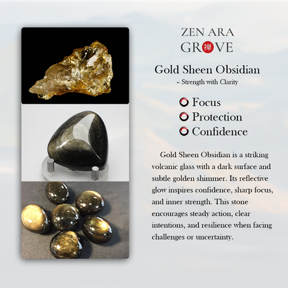 Golden & Silver Obsidian Bracelet – Confidence, Balance, and Craftsmanship | Zen Ara Grove