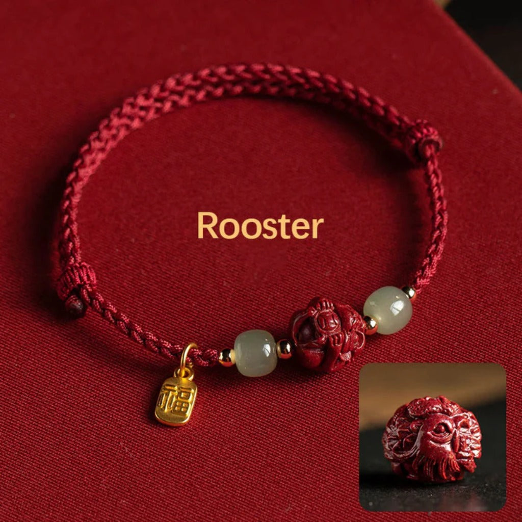 LIMITED TIME OFFER-Handmade Adjustable Red Cord Bracelet – 12 Chinese Zodiac for Good Fortune | Zen Ara Grove