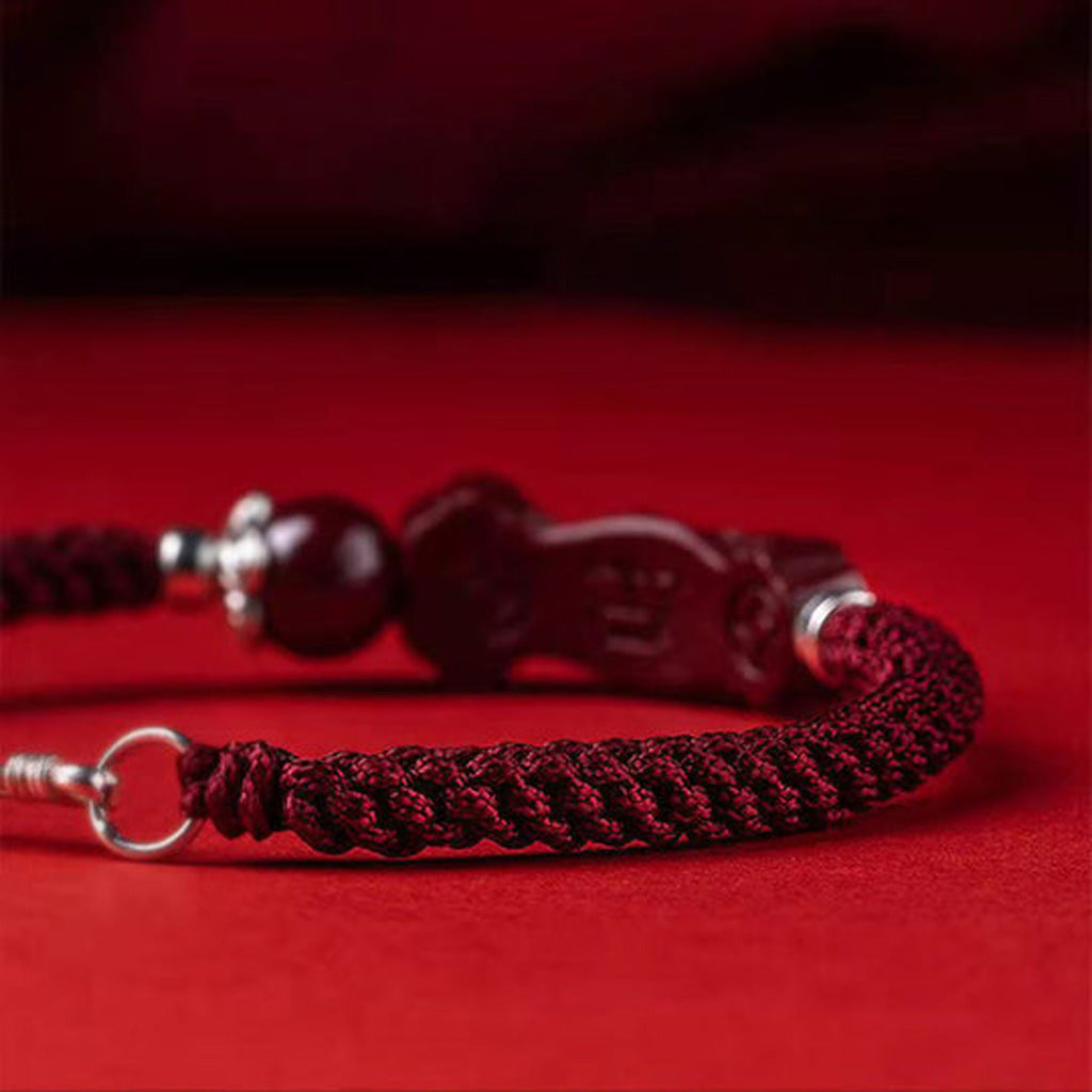 Handmade Pixiu Cinnabar Bracelet for Wealth Good Luck and Protection | Zen Ara Grove