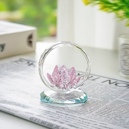 Multicolor Glass Lotus Ornament – Blooming with Light and Serenity | Zen Ara Grove