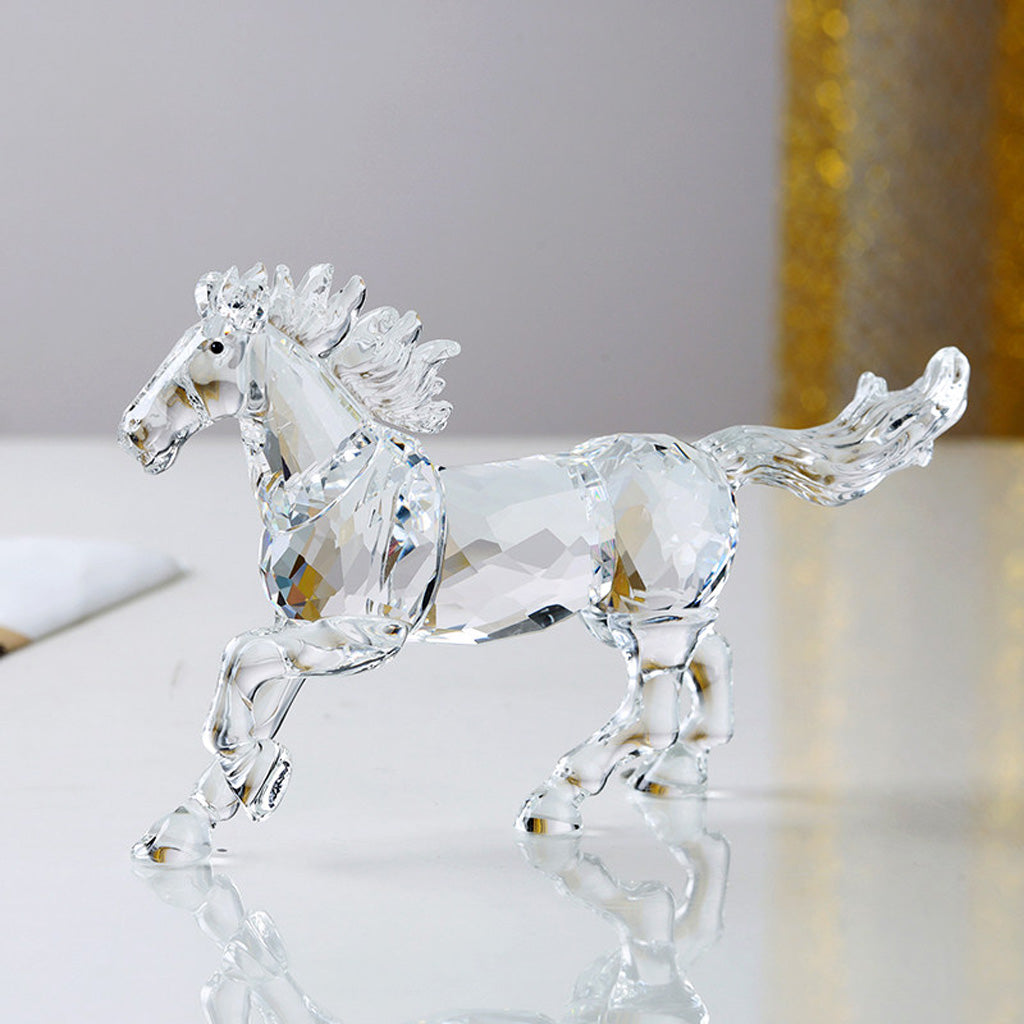 Galloping Crystal Glass Horse Figurine – A Symbol of Freedom and Power | Zen Ara Grove