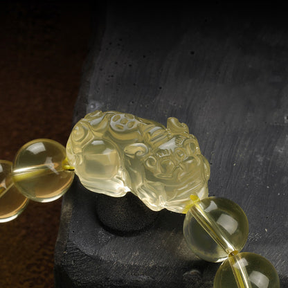 Citrine Pixiu Bracelet – Wealth & Protection | Zen Ara Grove