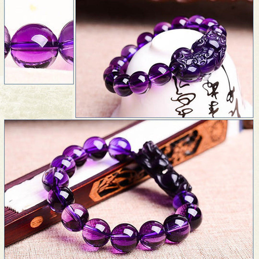 Amethyst Pixiu Bracelet — Symbol of Serenity & Protection | Zen Ara Grove