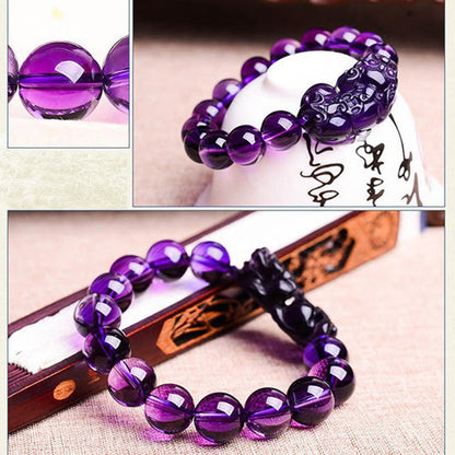 Amethyst Pixiu Bracelet — Symbol of Serenity & Protection | Zen Ara Grove