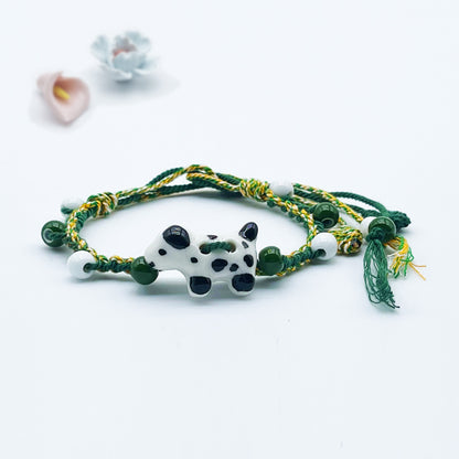 TODAY ONLY! Ceramic Bead Tassel Bracelet – Woven Elegance & Versatility | Zen Ara Grove