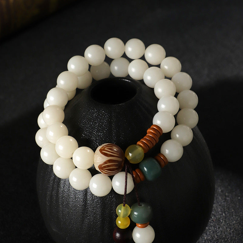 TODAY ONLY! Twin Snow-Circle Bodhi Mala