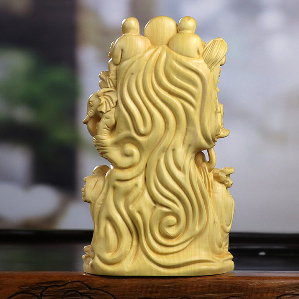 Handcrafted Eighteen Arhats Dragon and Tiger Taming Buddha Figurine – Strength & Protection | Zen Ara Grove