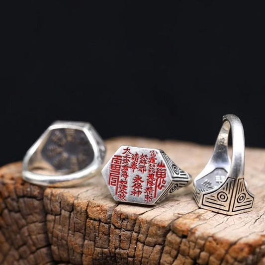 Mountain Spirit Ring – Daoist Thunder Command Amulet | Zen Ara Grove