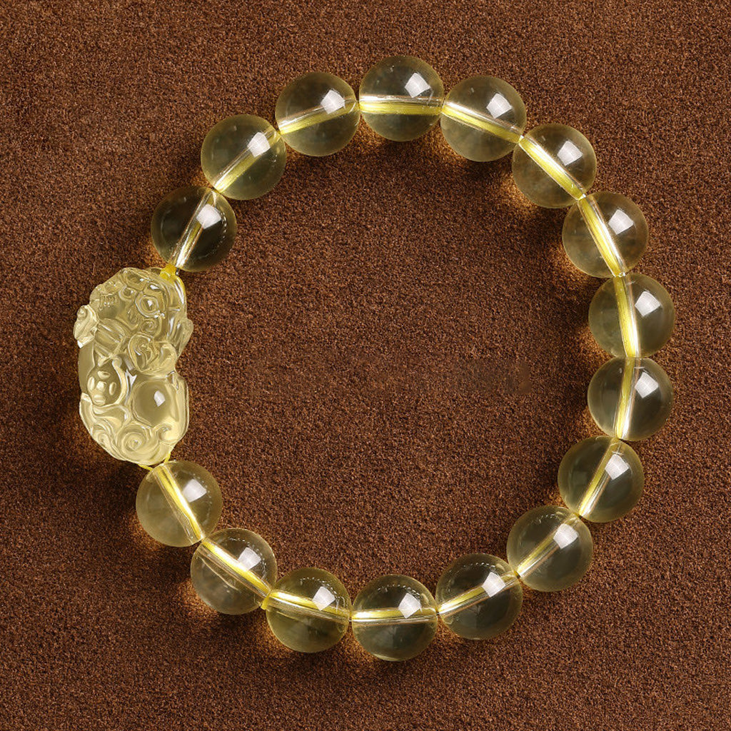 Citrine Pixiu Bracelet – Wealth & Protection | Zen Ara Grove
