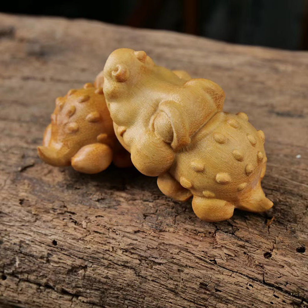 Hand-Carved Wooden Crocodile Figurine – Crafted Charm and Natural Warmth | Zen Ara Grove