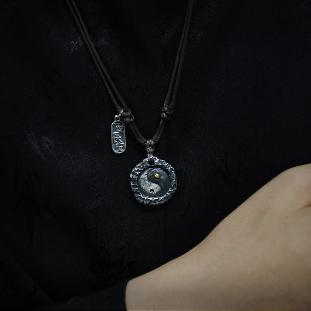 999 Silver Handcrafted Yin-Yang Necklace – Harmony & Blessing | Zen Ara Grove