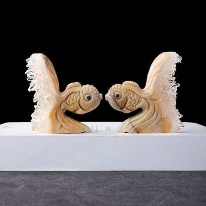 Natural Quartz Cluster with Diverse Animal Carvings – Symbol of Purity, Energy, and Imagination | Zen Ara Grove