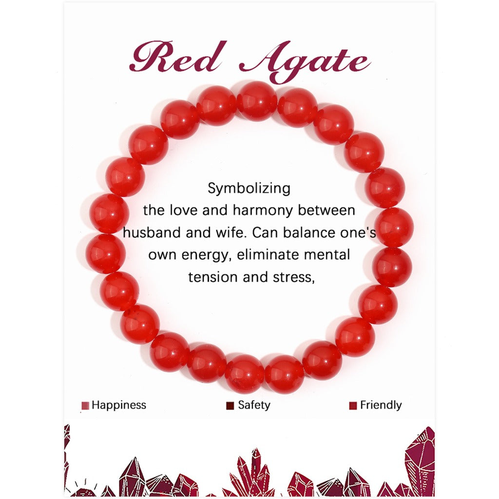 Crystal Beaded Bracelet with Elastic Cord – Handmade Design | Zen Ara Grove