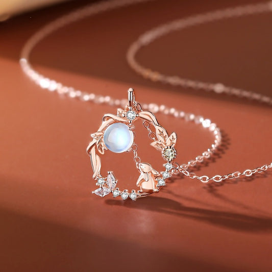 Moonstone Moon Flower Jewelry Set – Inspired by the Year of the Rabbitt | Zen Ara Grove