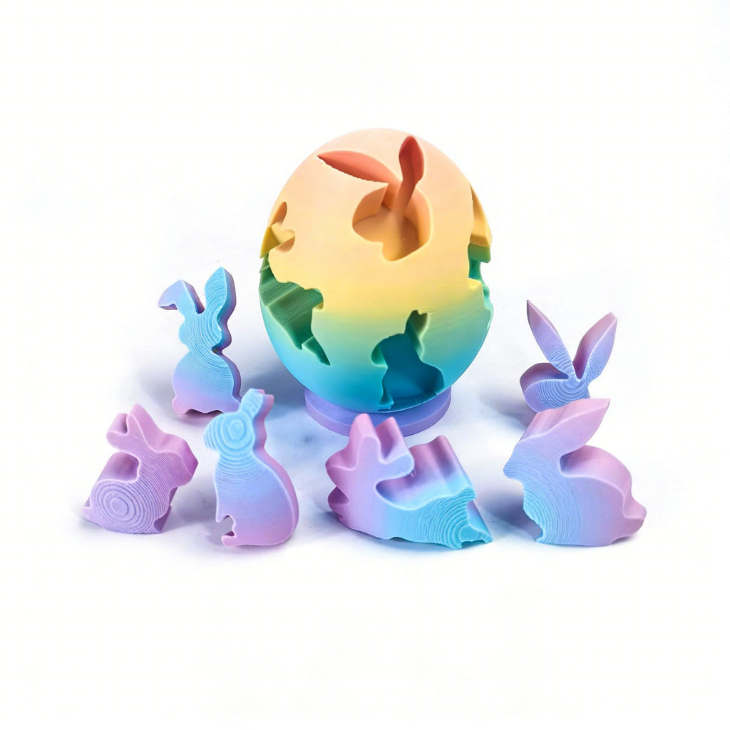 3D Printed Easter Egg Bunny Building Toy – Joy & Creativity | Zen Ara Grove