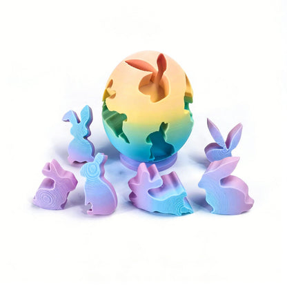 3D Printed Easter Egg Bunny Building Toy – Joy & Creativity | Zen Ara Grove
