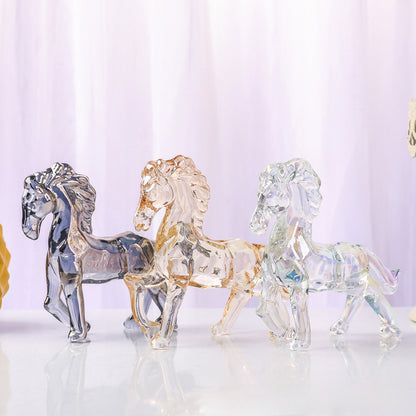 Handcrafted Crystal Glass Horse Ornament – Capturing Movement, Spirit, and Balance | Zen Ara Grove