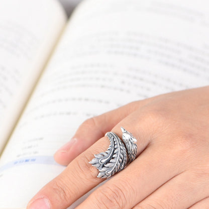 S925 Phoenix Silver Ring – Symbol of Rebirth & Nobility | Zen Ara Grove