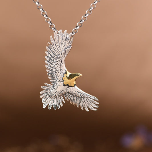 S925 Silver Eagle Pendant – Soaring Strength & Freedom | Zen Ara Grove