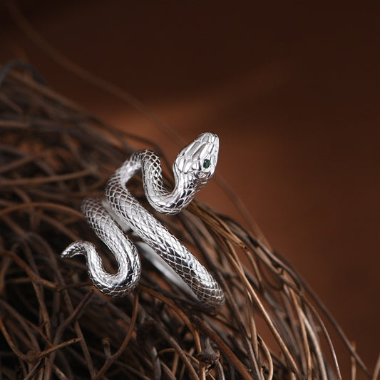 S925 Silver Minimalist Snake Ring – Elegance & Transformation | Zen Ara Grove