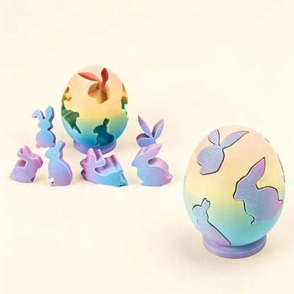 3D Printed Easter Egg Bunny Building Toy – Joy & Creativity | Zen Ara Grove