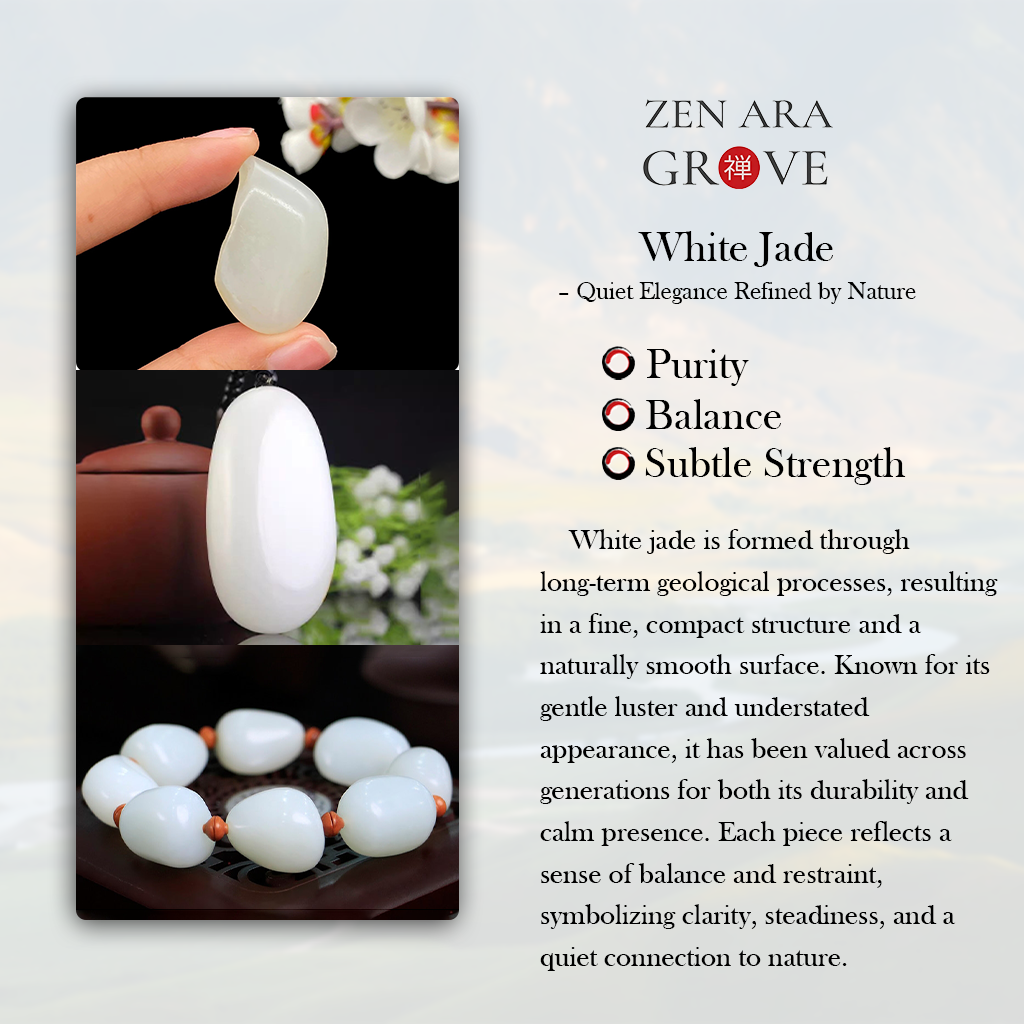 Misty Mountain Jade Bangle – Whisper of Serenity and Harmony in White & Green | Zen Ara Grove