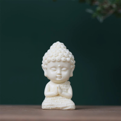 Nine-Petal Lotus Baby Buddha in Tagua Nut – Blessings in Every Bloom | Zen Ara Grove