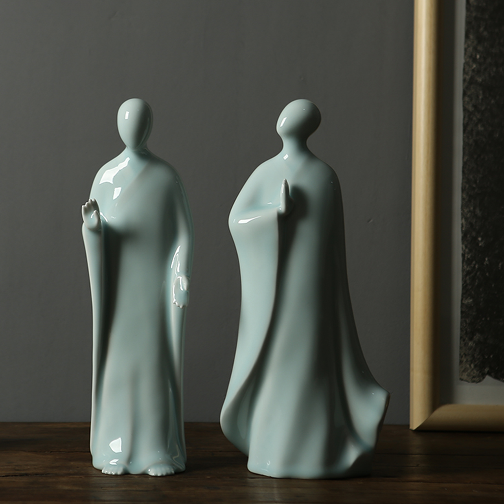 Handcrafted Ceramic Faceless Buddha Mudra Figurines – Embodying Zen Wisdom & Peace | Zen Ara Grove