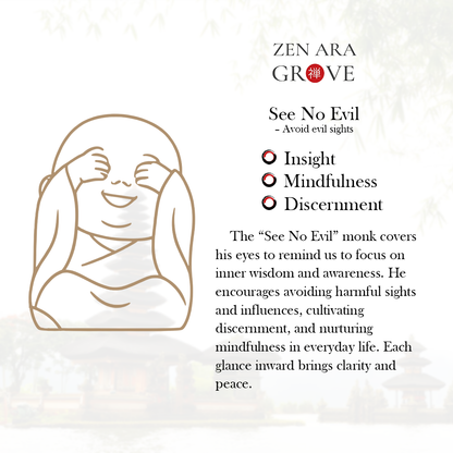 Limited Time Offer · Hand-Carved Tagua Nut "The Four Little Zen Monks" Figurines | Zen Ara Grove