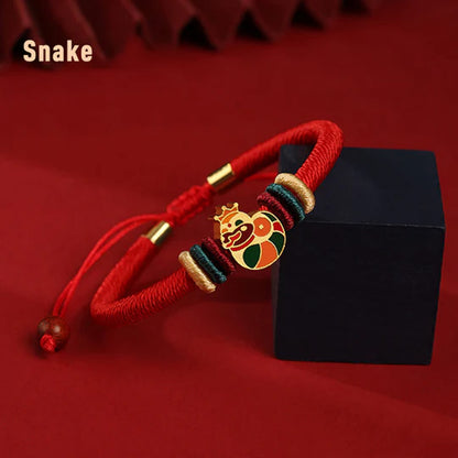 S925 Sterling Silver Chinese Zodiac Red String Bracelet – Handwoven Adjustable Lucky Charm | Zen Ara Grove